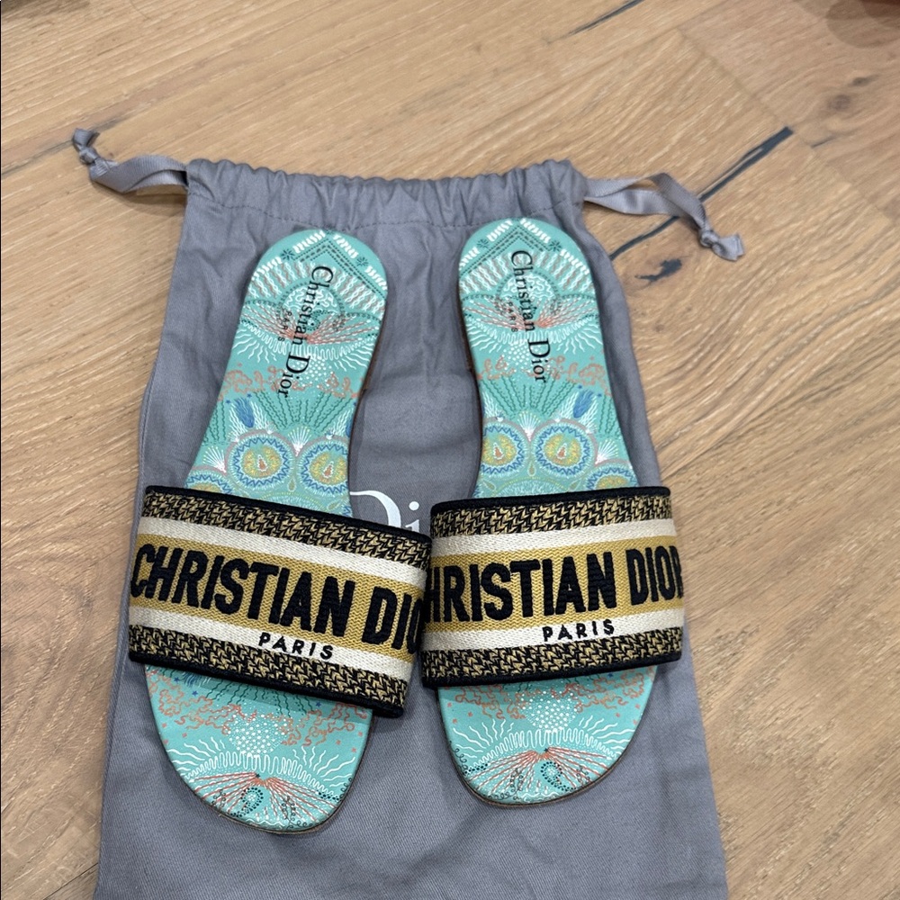 Authentic pre loved Dior D way slide